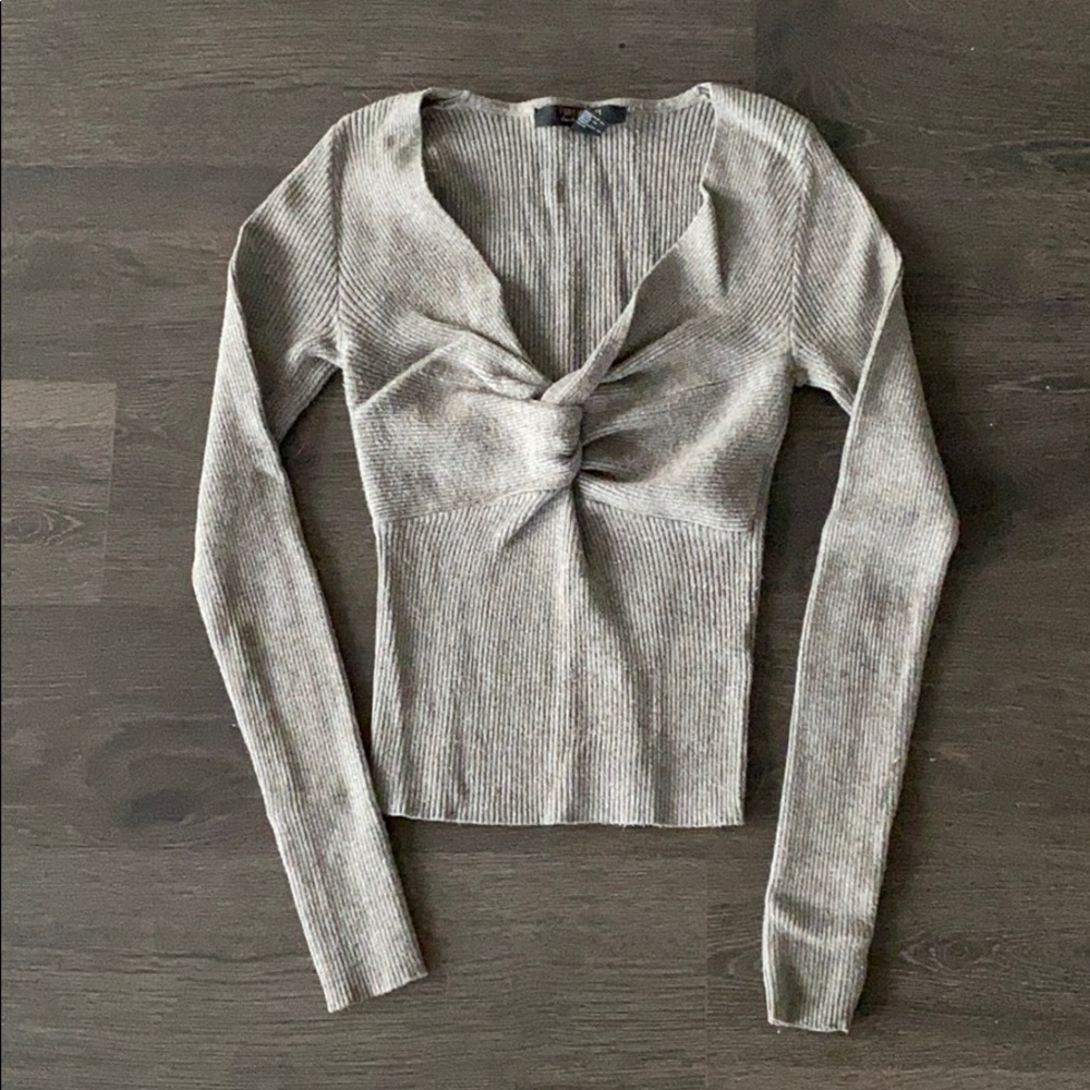 Grey Fitted Sweater